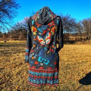 NWT Johnny Was Trevill Duster Hoodie heather gray